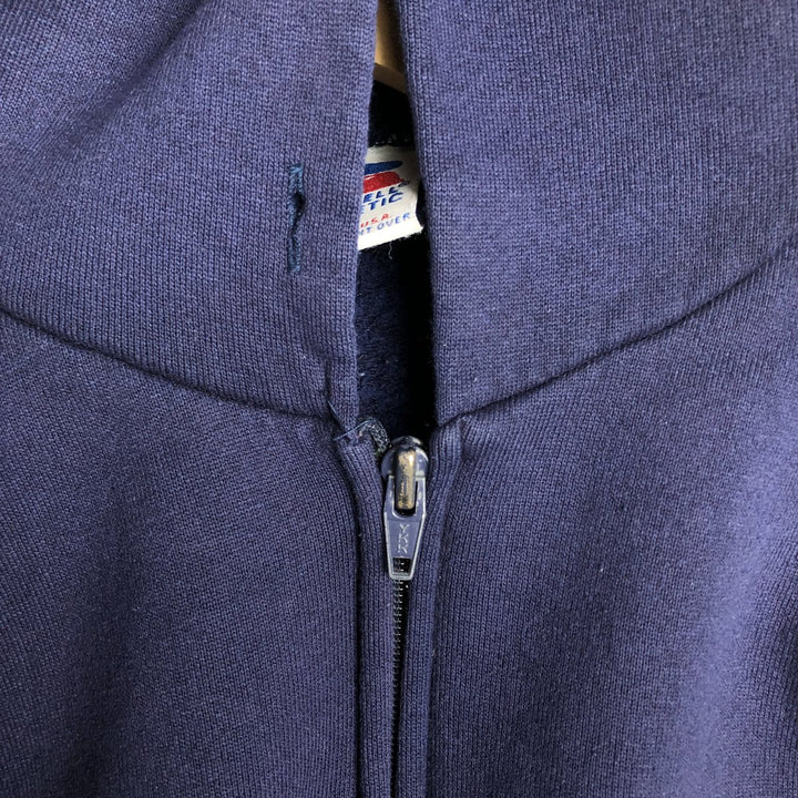 90s-00'S Russell ATHLETIC full-zip sweatshirt hoodie, made in the USA, men's size L, vintage cotton navy blue type Vintage Second Hand