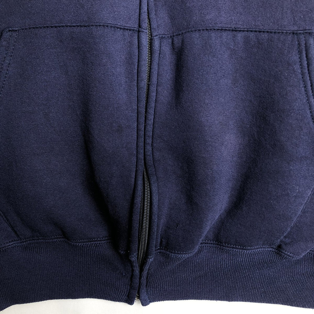 90s-00'S Russell ATHLETIC full-zip sweatshirt hoodie, made in the USA, men's size L, vintage cotton navy blue type Vintage Second Hand