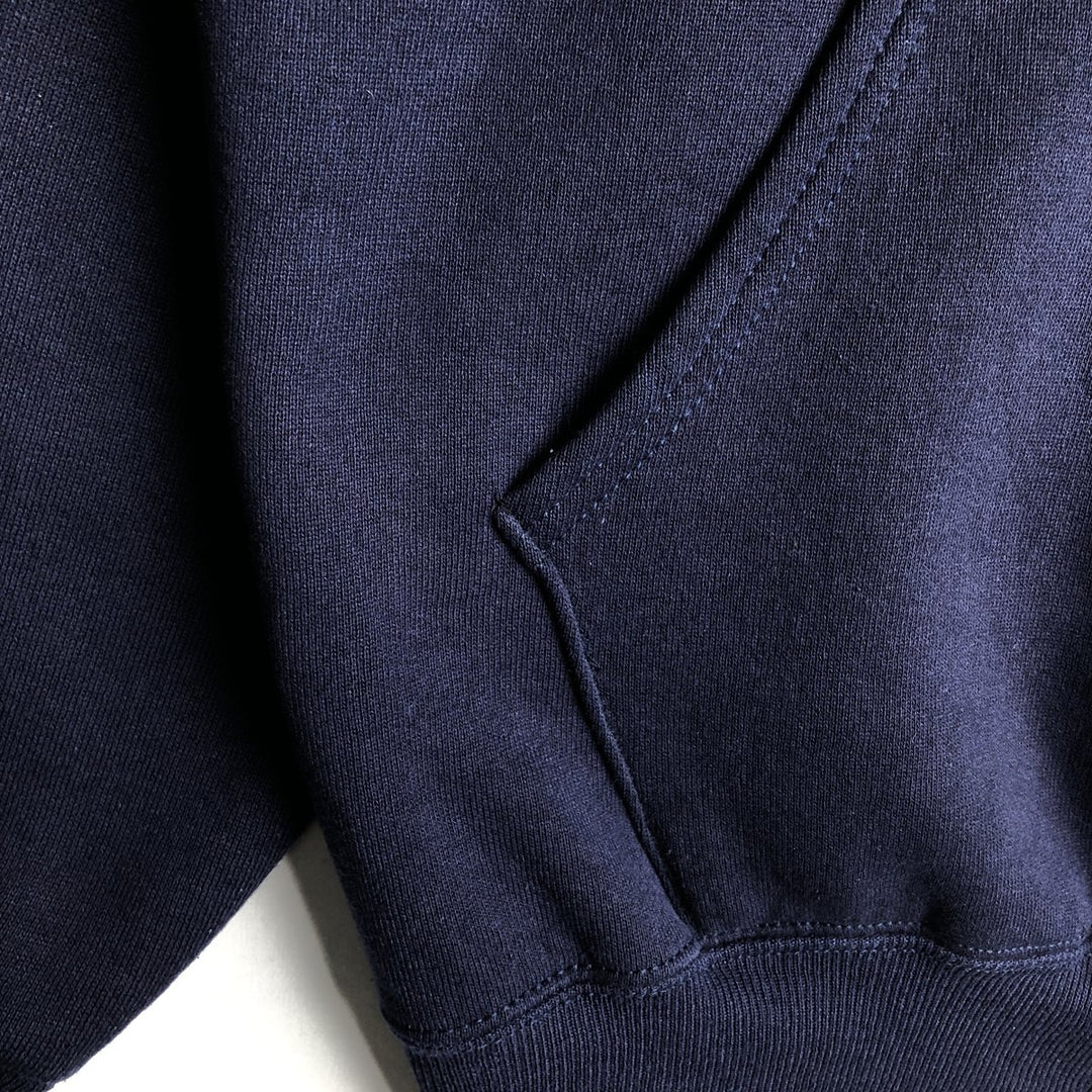 90s-00'S Russell ATHLETIC full-zip sweatshirt hoodie, made in the USA, men's size L, vintage cotton navy blue type Vintage Second Hand