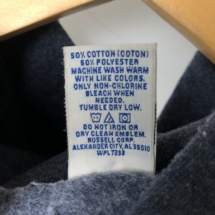 Vintage 90'S Russell Athletic full-zip sweatshirt, size XL, men's cotton navy blue type Vintage Second Hand