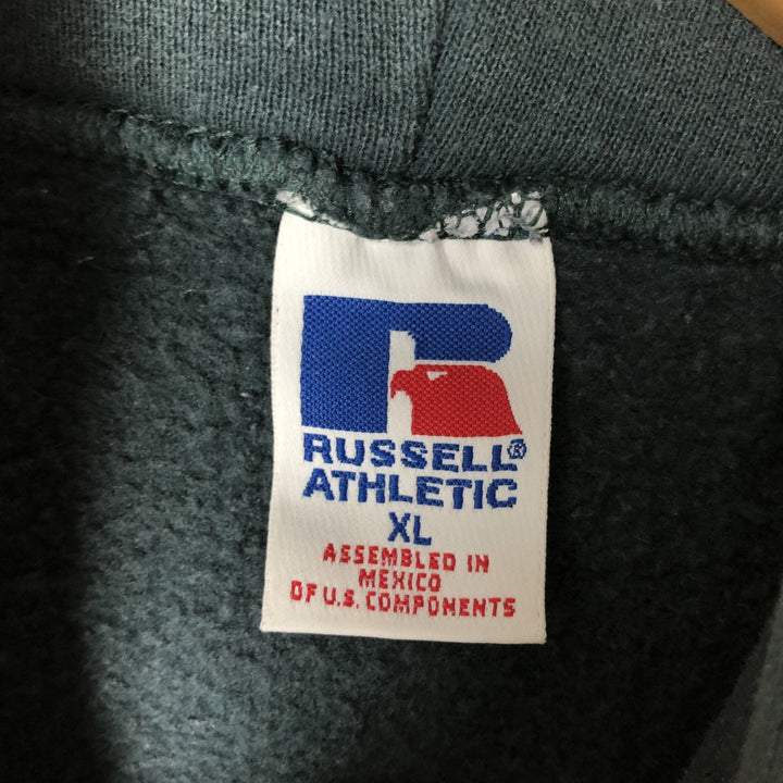 Vintage 90'S Russell Athletic full-zip sweatshirt, size XL, men's cotton green type Vintage Second Hand