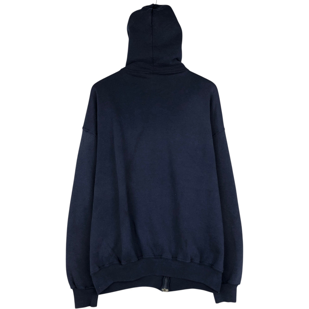 Vintage 90'S Russell Athletic full-zip sweatshirt, size XL, men's cotton navy blue type Vintage Second Hand