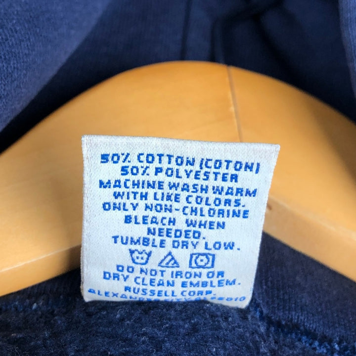 Vintage 90'S Russell Athletic full-zip sweatshirt, size XL, men's cotton navy blue type Vintage Second Hand