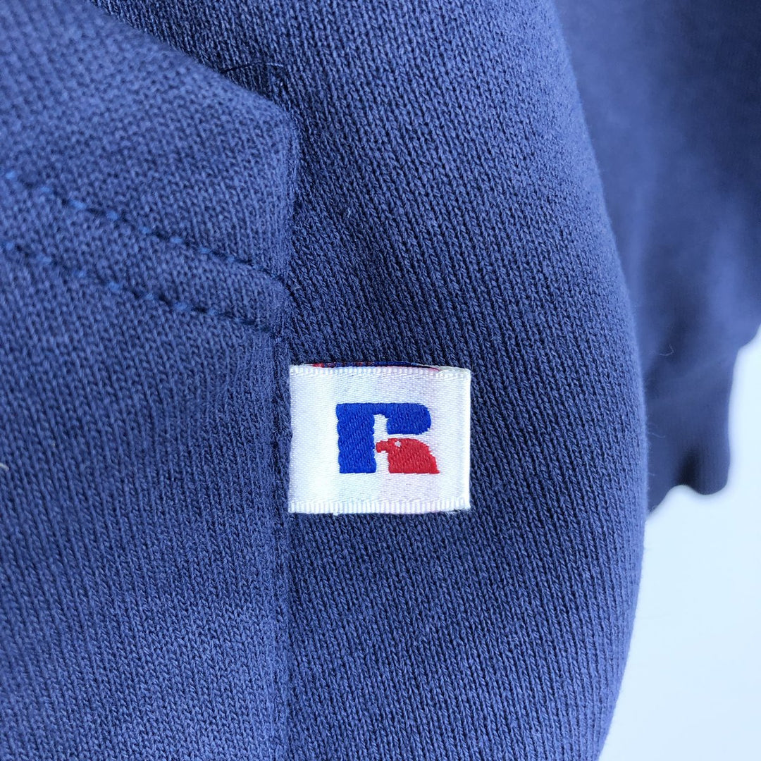 Vintage 90'S Russell Athletic full-zip sweatshirt, size XL, men's cotton navy blue type Vintage Second Hand