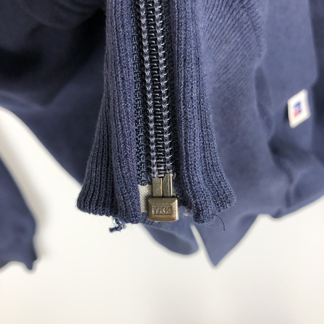 Vintage 90'S Russell Athletic full-zip sweatshirt, size XL, men's cotton navy blue type Vintage Second Hand