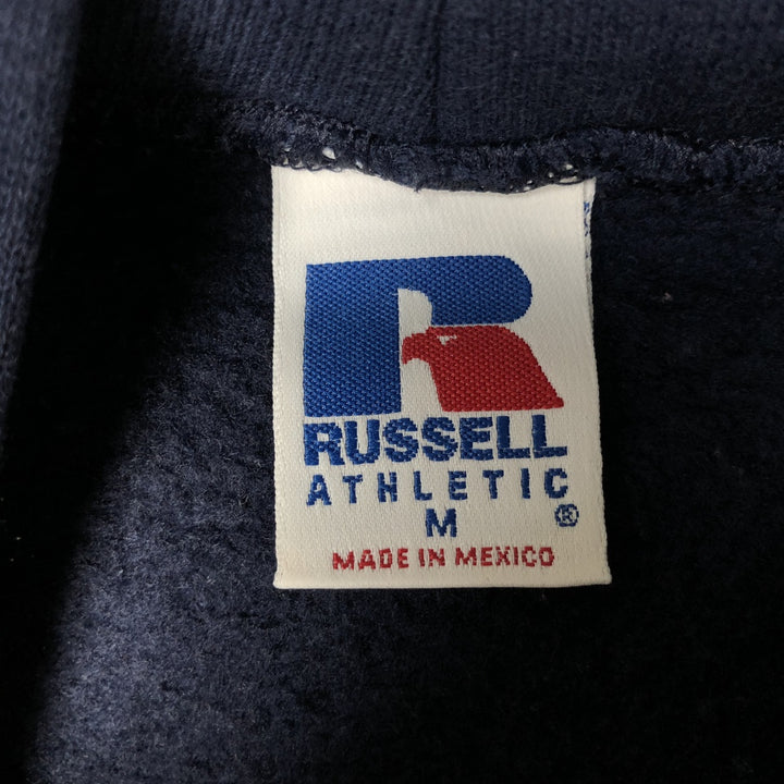 Vintage 90'S Russell ATHLETIC full-zip sweatshirt, size M, men's cotton navy blue type Vintage Second Hand