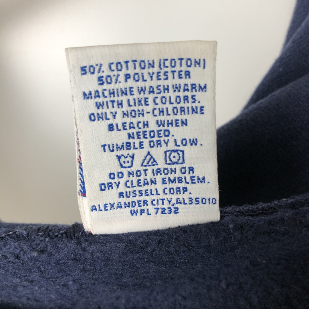 Vintage 90'S Russell ATHLETIC full-zip sweatshirt, size M, men's cotton navy blue type Vintage Second Hand