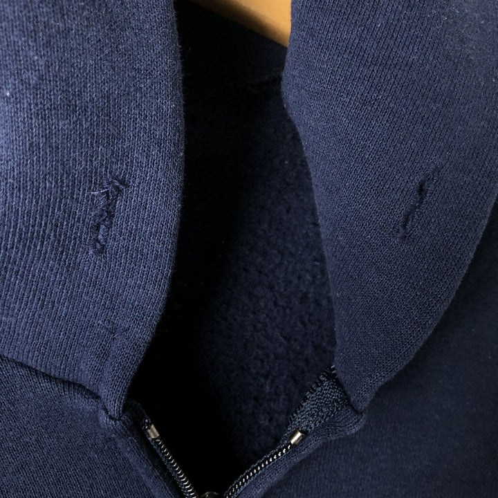 Vintage 90'S Russell ATHLETIC full-zip sweatshirt, size M, men's cotton navy blue type Vintage Second Hand