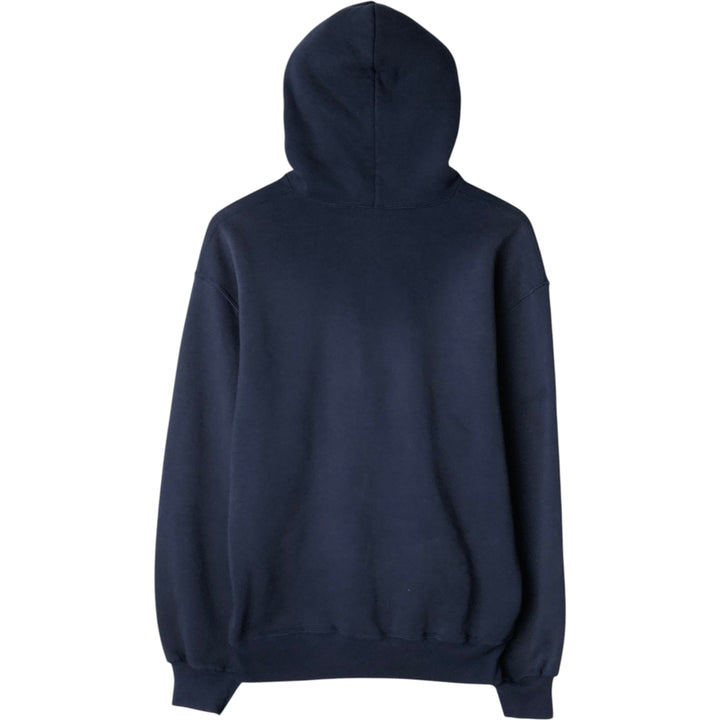 Vintage 90'S Russell Athletic full-zip sweatshirt hoodie, made in the USA, size L, men's cotton navy blue type Vintage Second Hand