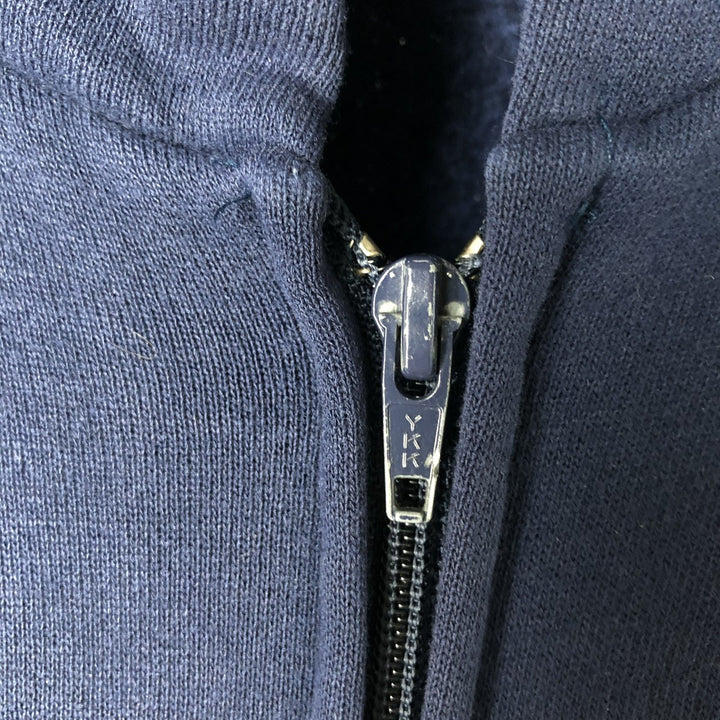 Vintage 90'S Russell Athletic full-zip sweatshirt hoodie, made in the USA, size L, men's cotton navy blue type Vintage Second Hand