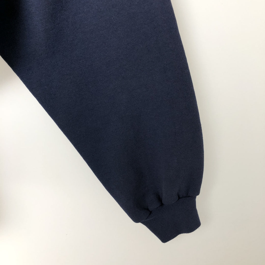 Vintage 90'S Russell Athletic full-zip sweatshirt hoodie, made in the USA, size L, men's cotton navy blue type Vintage Second Hand