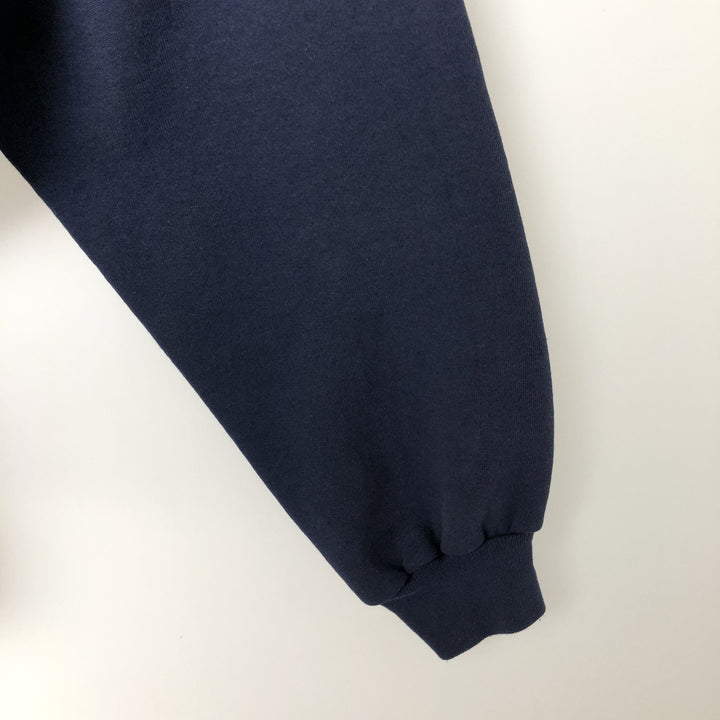 Vintage 90'S Russell Athletic full-zip sweatshirt hoodie, made in the USA, size L, men's cotton navy blue type Vintage Second Hand