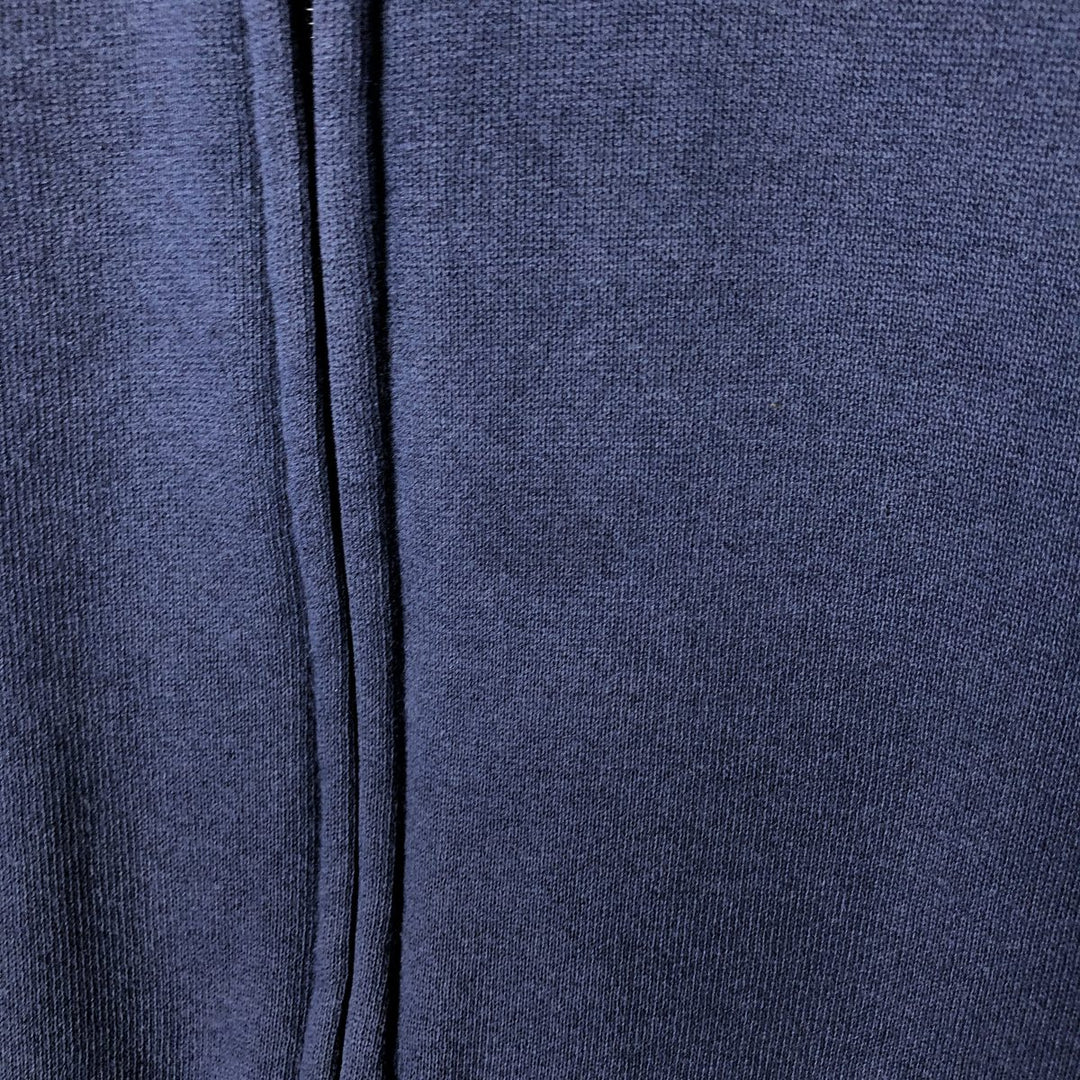 Vintage 90'S Russell Athletic full-zip sweatshirt hoodie, made in the USA, size L, men's cotton navy blue type Vintage Second Hand