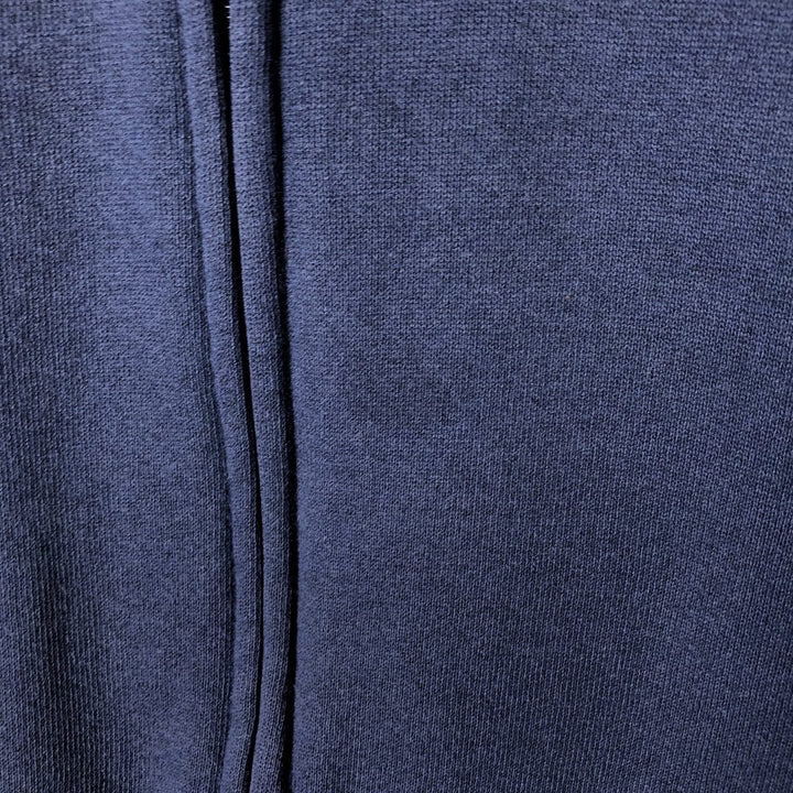 Vintage 90'S Russell Athletic full-zip sweatshirt hoodie, made in the USA, size L, men's cotton navy blue type Vintage Second Hand
