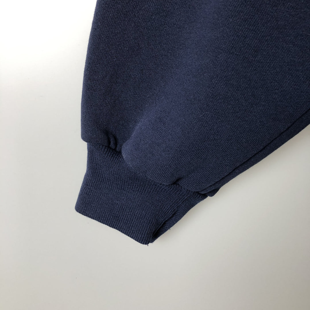 Vintage 90'S Russell Athletic full-zip sweatshirt hoodie, made in the USA, size L, men's cotton navy blue type Vintage Second Hand