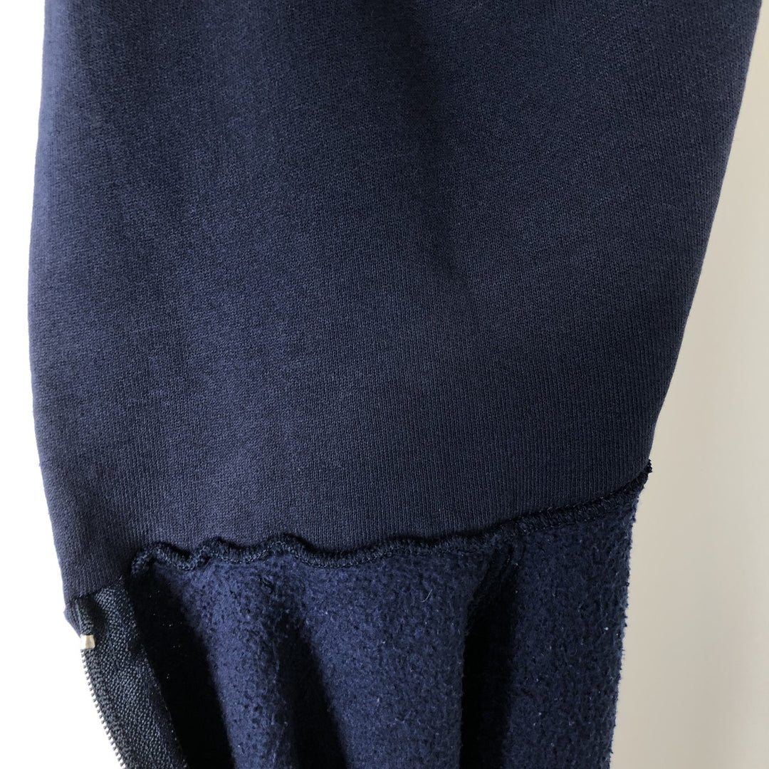 Vintage 90'S Russell Athletic full-zip sweatshirt hoodie, made in the USA, size L, men's cotton navy blue type Vintage Second Hand