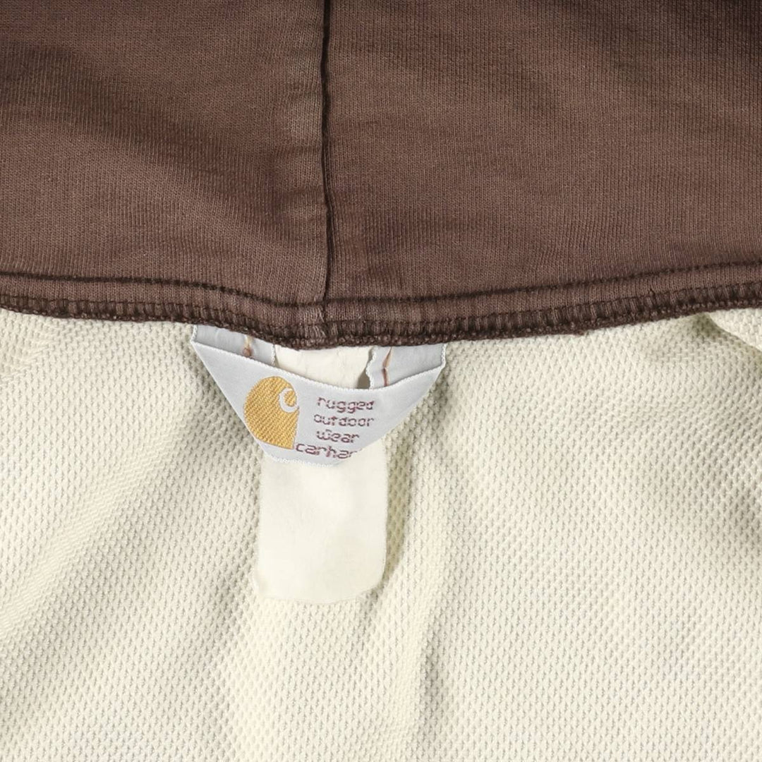 Carhartt RUGGED OUTDOOR WEAR Sweat Full-Zip Hoodie, Men's Size XL (approx.) unclear brown type Vintage Second Hand