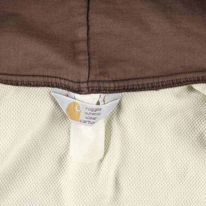 Carhartt RUGGED OUTDOOR WEAR Sweat Full-Zip Hoodie, Men's Size XL (approx.) unclear brown type Vintage Second Hand