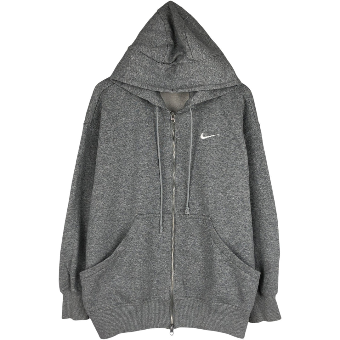 Nike Sweat Full Zip Hoodie Men's Size L cotton gray type Vintage Second Hand