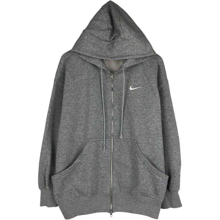 Nike Sweat Full Zip Hoodie Men's Size L cotton gray type Vintage Second Hand