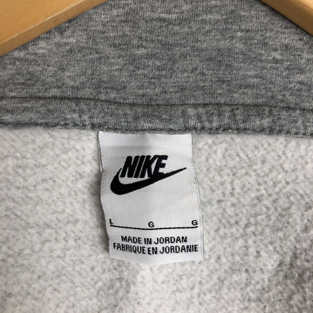 Nike Sweat Full Zip Hoodie Men's Size L cotton gray type Vintage Second Hand