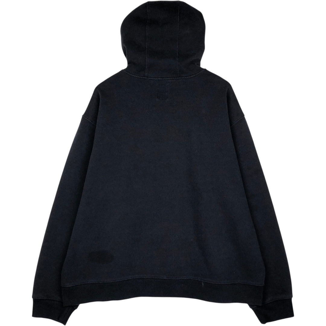 Dickies sweat full-zip hoodie, men's size XXXL equivalent. polyester black type Vintage Second Hand