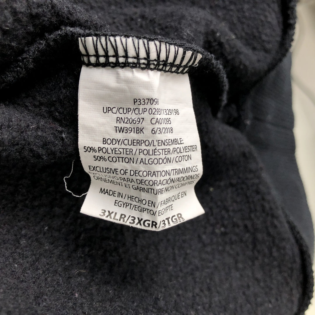 Dickies sweat full-zip hoodie, men's size XXXL equivalent. polyester black type Vintage Second Hand