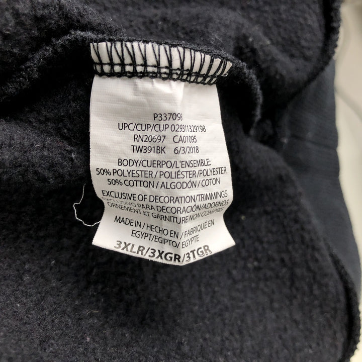 Dickies sweat full-zip hoodie, men's size XXXL equivalent. polyester black type Vintage Second Hand