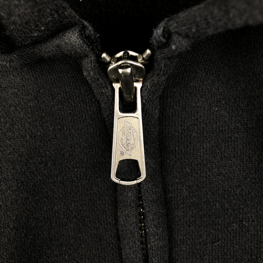 Dickies sweat full-zip hoodie, men's size XXXL equivalent. polyester black type Vintage Second Hand