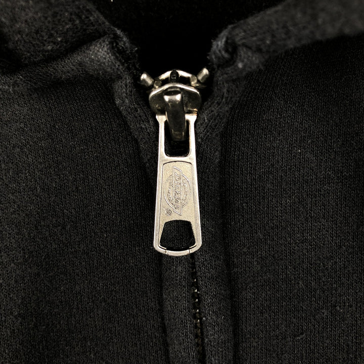 Dickies sweat full-zip hoodie, men's size XXXL equivalent. polyester black type Vintage Second Hand