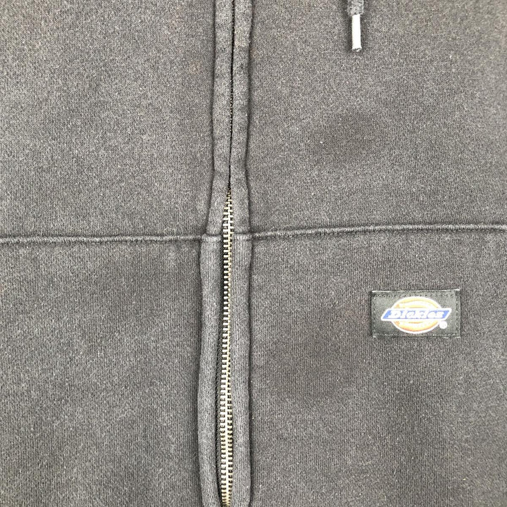 Dickies sweat full-zip hoodie, men's size XXXL equivalent. polyester black type Vintage Second Hand