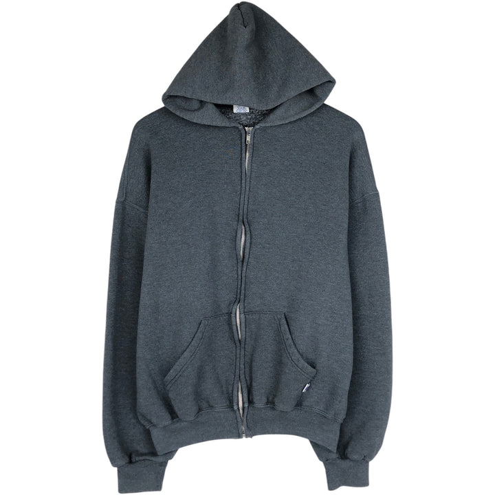 80s-90'S Russell Plain Blank Sweatshirt Hoodie, Men's Size L (Equivalent), Vintage cotton gray type Vintage Second Hand