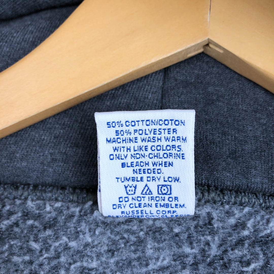 80s-90'S Russell Plain Blank Sweatshirt Hoodie, Men's Size L (Equivalent), Vintage cotton gray type Vintage Second Hand