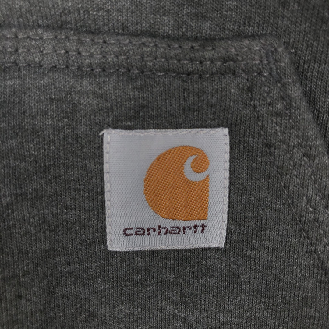 Carhartt Loose Fit Advertising Sweatshirt Pullover Hoodie, Men's Size L cotton gray type Vintage Second Hand