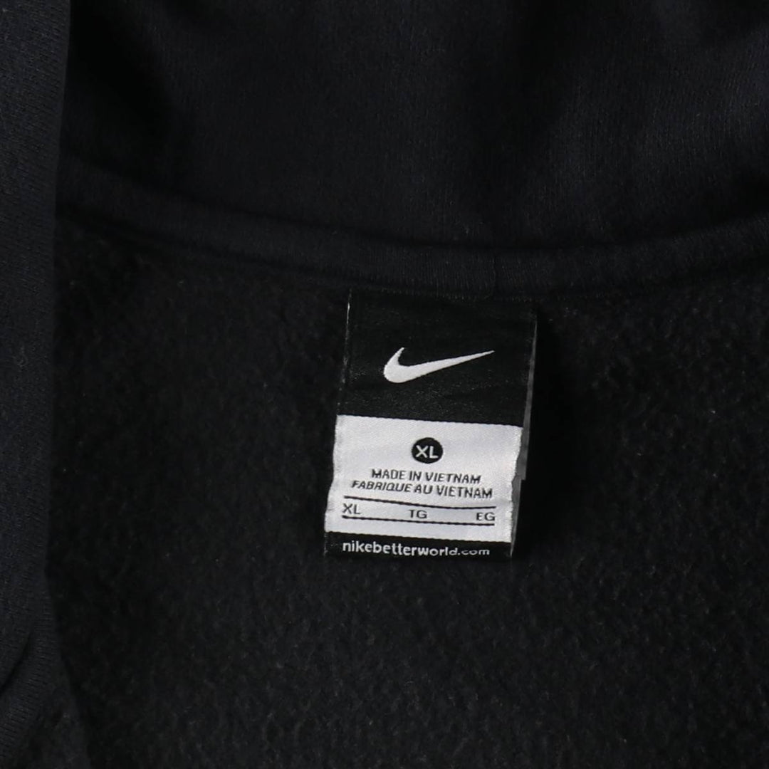 Nike full-zip sweatshirt, men's size XL cotton black type Vintage Second Hand