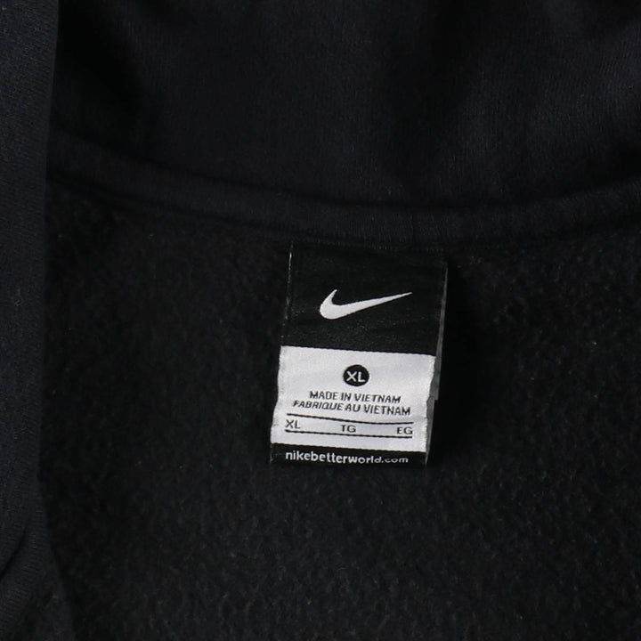 Nike full-zip sweatshirt, men's size XL cotton black type Vintage Second Hand