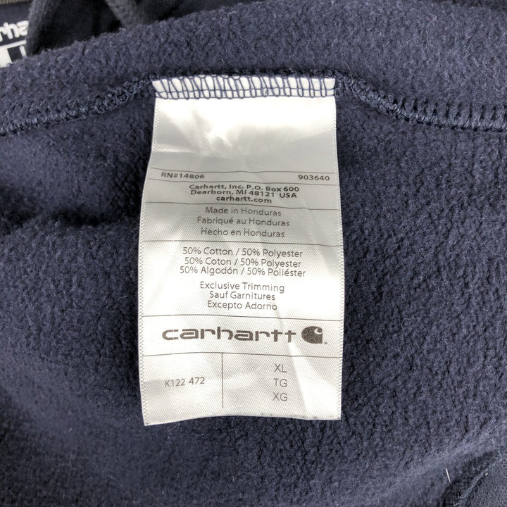 Carhartt Loose Fit Advertising Sweat Full-Zip Hoodie, Men's Size XL (approx.) cotton navy blue type Vintage Second Hand