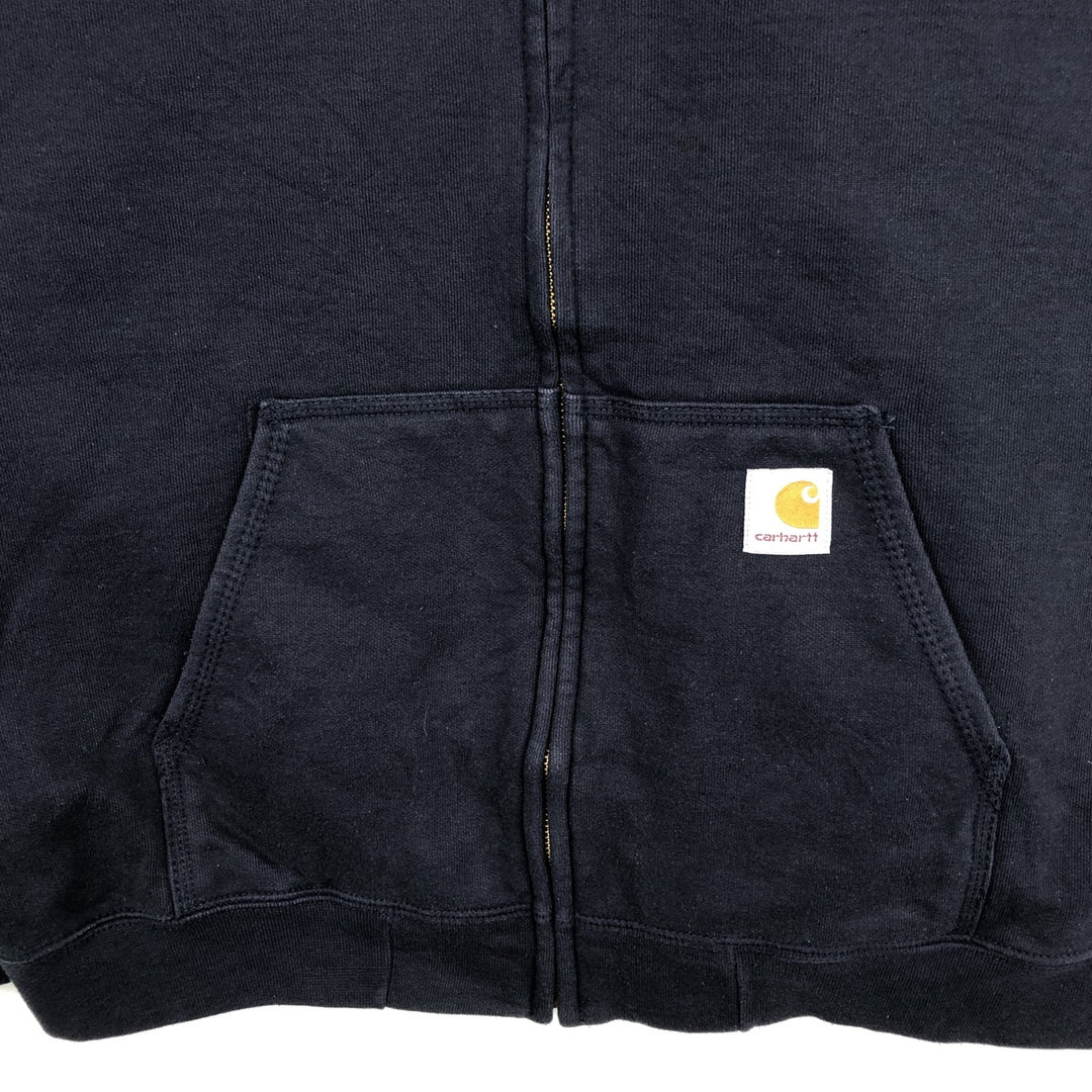 Carhartt Loose Fit Advertising Sweat Full-Zip Hoodie, Men's Size XL (approx.) cotton navy blue type Vintage Second Hand