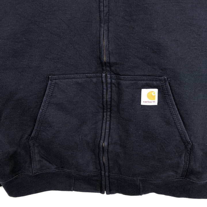 Carhartt Loose Fit Advertising Sweat Full-Zip Hoodie, Men's Size XL (approx.) cotton navy blue type Vintage Second Hand