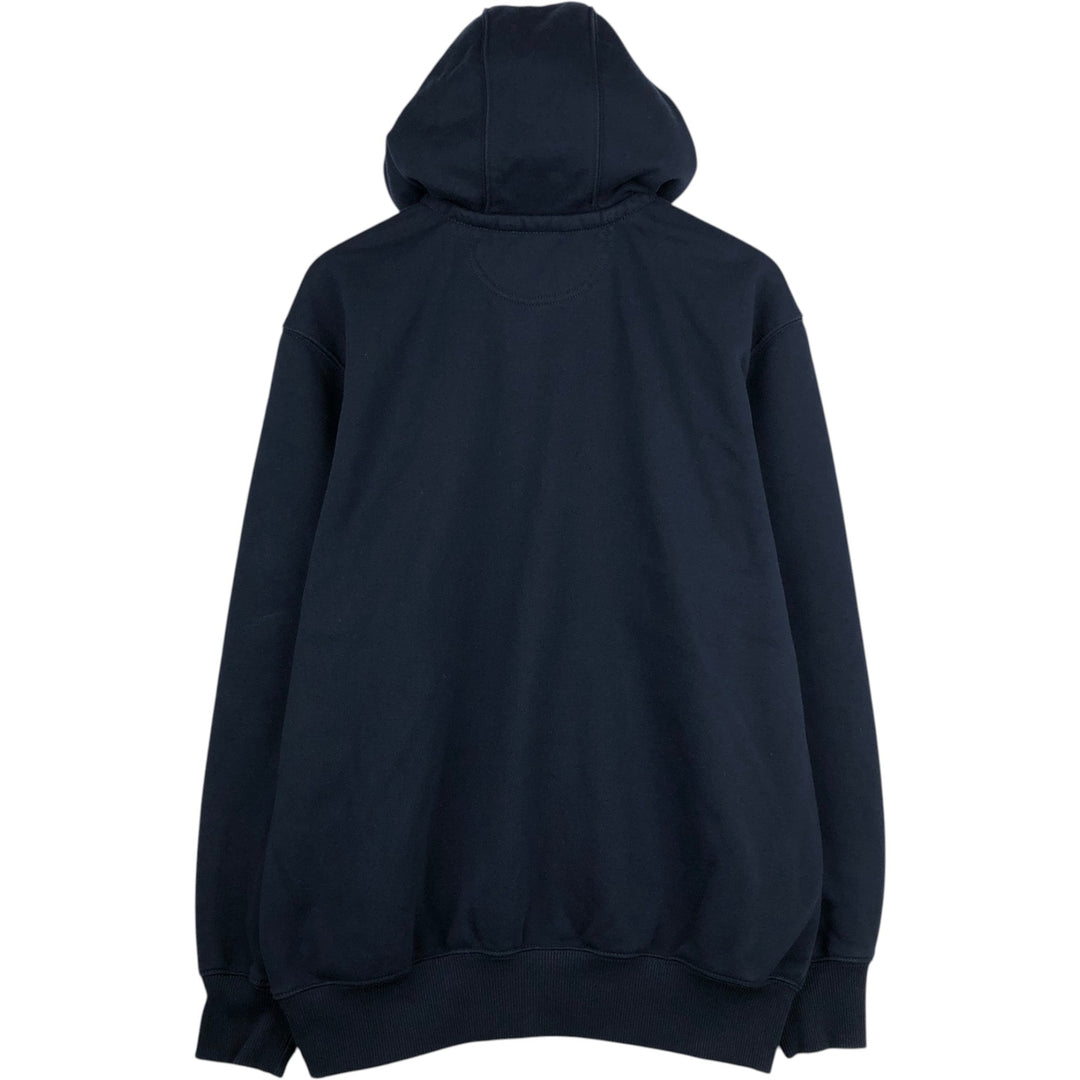 Carhartt Loose Fit RAIN DEFENDER Advertising Full-Zip Sweatshirt Hoodie (Men's Size M) cotton navy blue type Vintage Second Hand