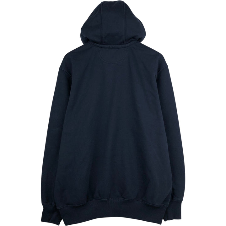 Carhartt Loose Fit RAIN DEFENDER Advertising Full-Zip Sweatshirt Hoodie (Men's Size M) cotton navy blue type Vintage Second Hand