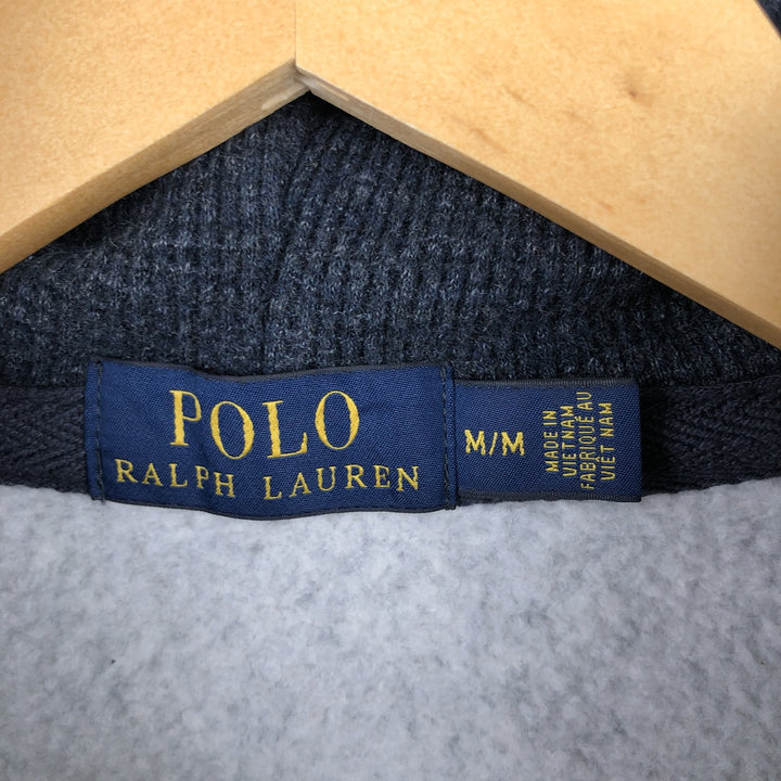 Ralph Lauren POLO RALPH LAUREN Sweat Full Zip Hoodie Men's M cotton Charcoal Vintage Second Hand
