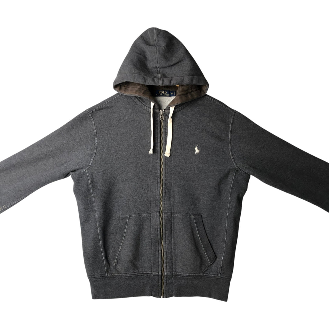Ralph Lauren POLO RALPH LAUREN Full Zip Sweatshirt Trainer Men's M size cotton gray type Vintage Second Hand