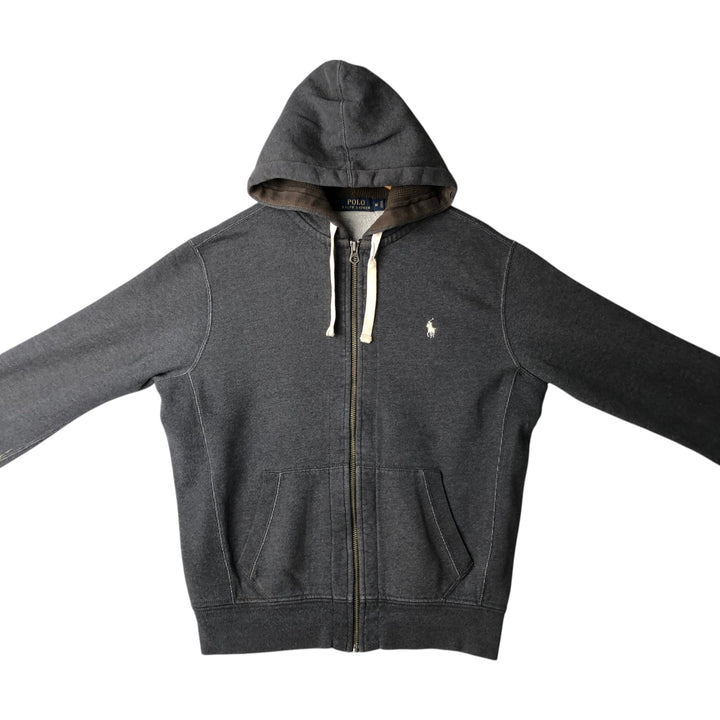 Ralph Lauren POLO RALPH LAUREN Full Zip Sweatshirt Trainer Men's M size cotton gray type Vintage Second Hand