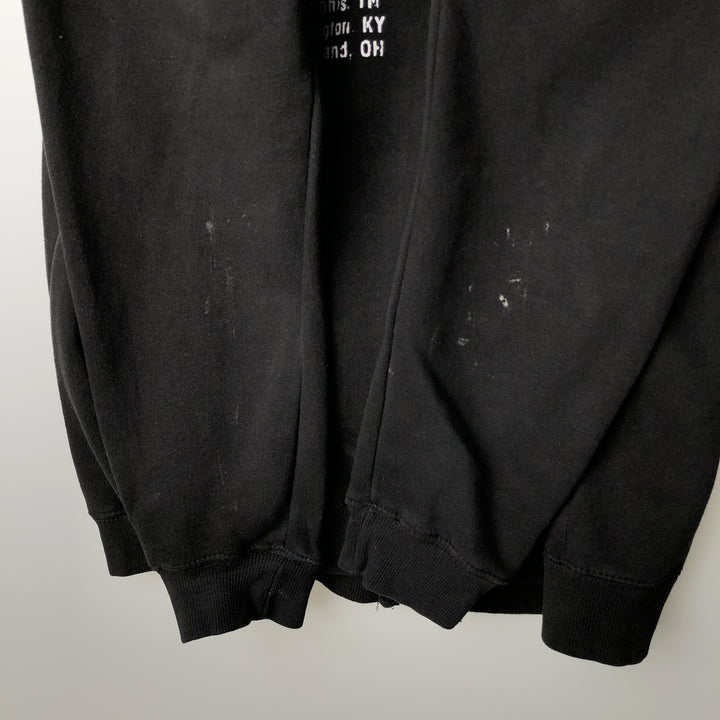 THE ROLLING STONES Band Sweatshirt Full-Zip Hoodie (Men's Size S) unclear black type Vintage Second Hand