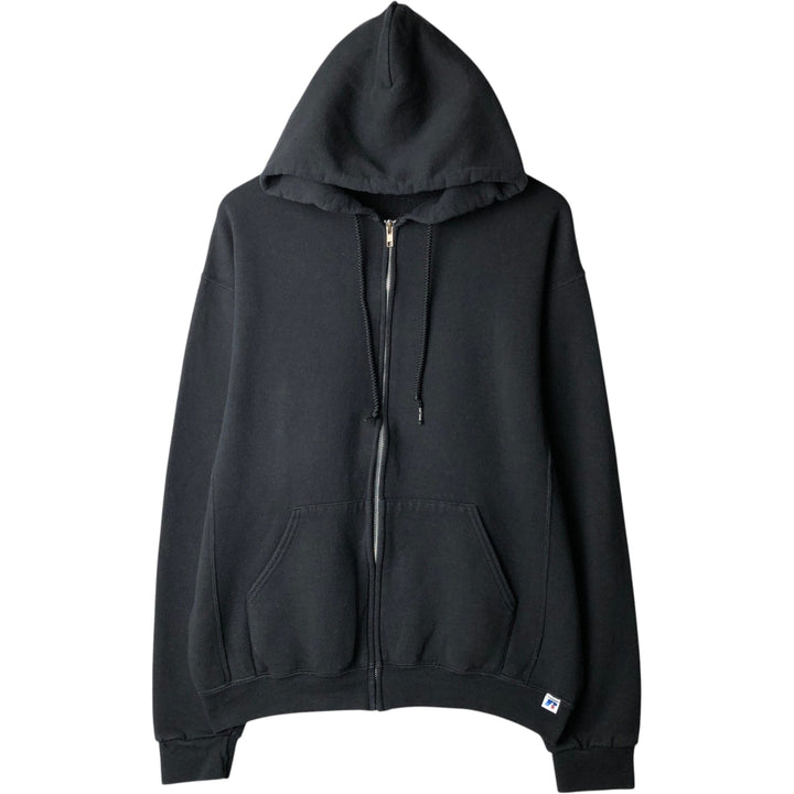 2000'S ~ Russell Sweat Full Zip Hoodie Men's L cotton black type Vintage Second Hand
