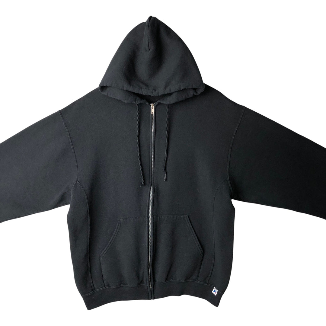 2000'S ~ Russell Sweat Full Zip Hoodie Men's L cotton black type Vintage Second Hand