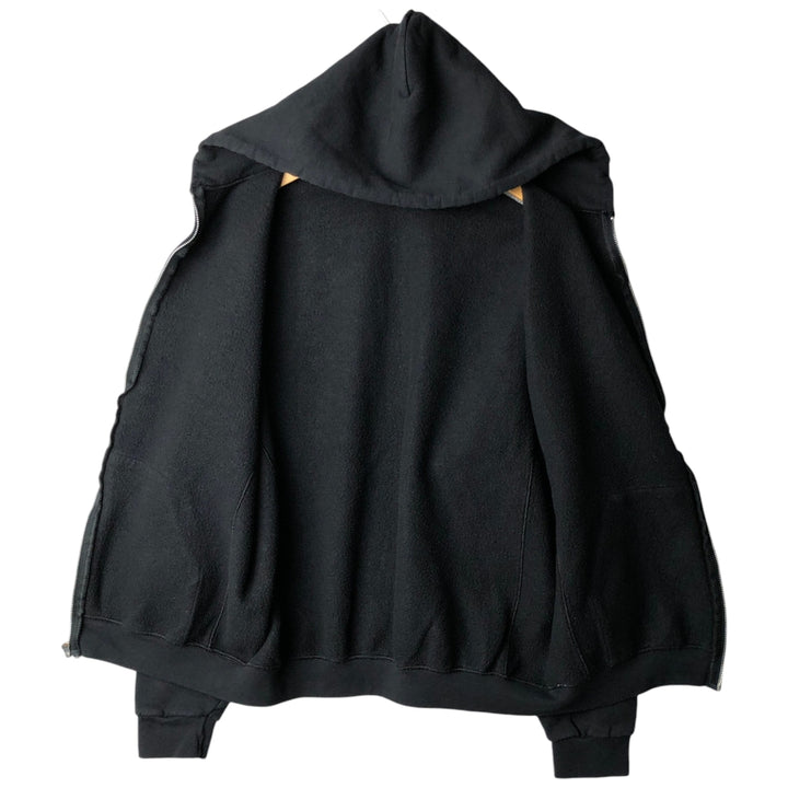 2000'S ~ Russell Sweat Full Zip Hoodie Men's L cotton black type Vintage Second Hand