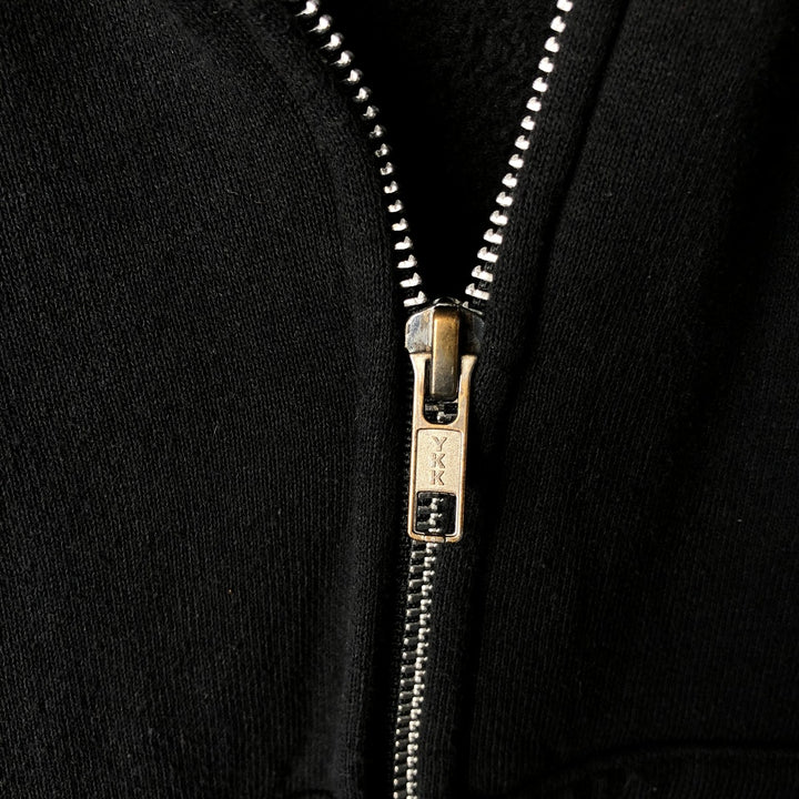 2000'S ~ Russell Sweat Full Zip Hoodie Men's L cotton black type Vintage Second Hand
