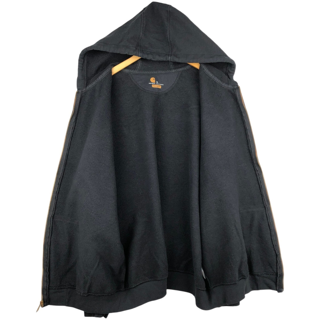 Carhartt ORIGINAL FIT Sweat Full Zip Hoodie Men's XL cotton black type Vintage Second Hand